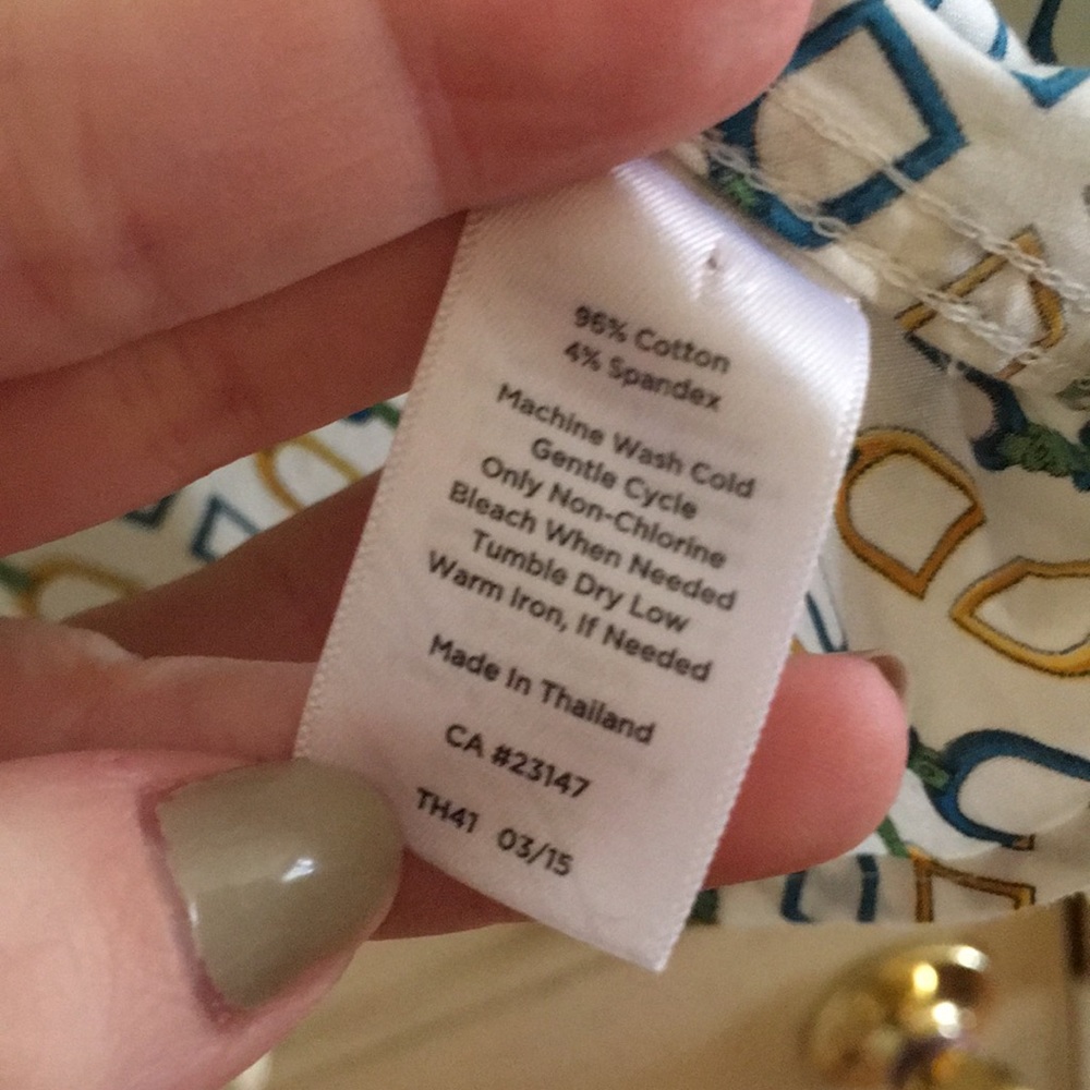 Talbots | Buckle Printed Button Down Blouse - image 5